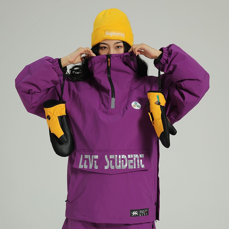 따뜻한 스키 복 후드 남성용 여성용, 방수 방풍 반사 스키 스노우 보드 야외 스키 재킷